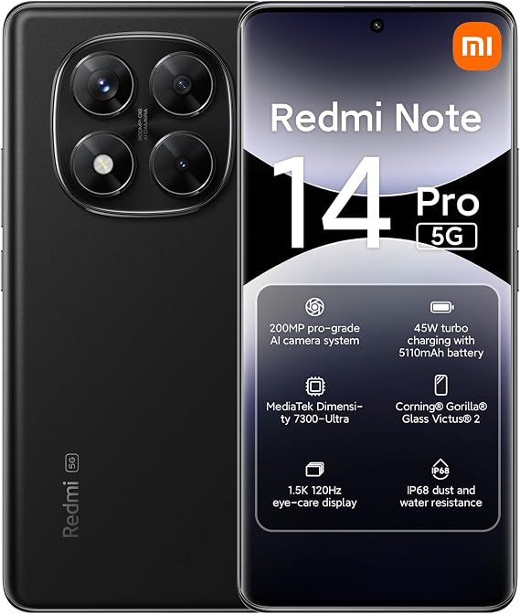 Xiaomi Redmi Note 14 Pro 5G (6.67 inches - 12/512 GB) black