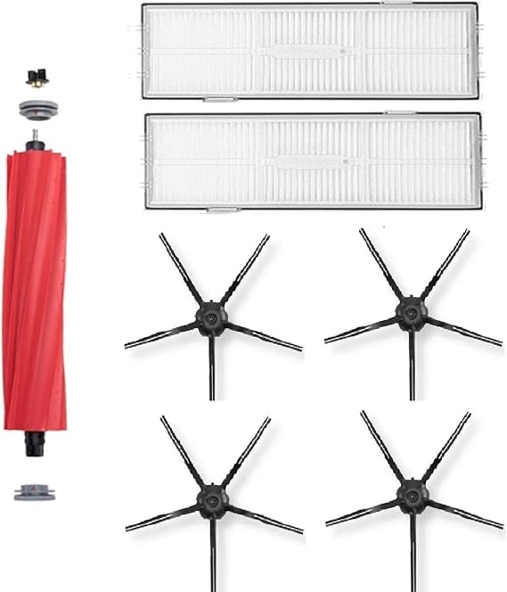 Siyah Hepa Filtre,Fırça Seti Roborock ile Uyumlu S7 S7 Max S7 Ultra T7 T7s Robot Süpürge 7'li Set