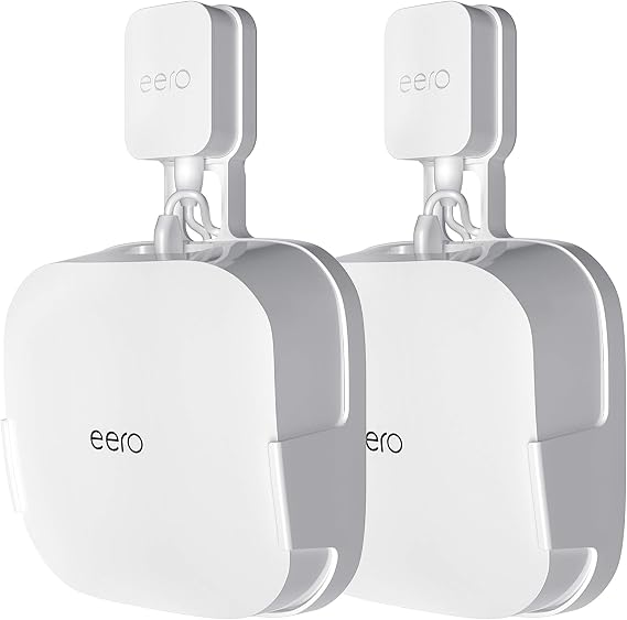 COOLWUFAN コンセント壁取り付けホルダー 2個パック eero Pro 6 Pro 6E用