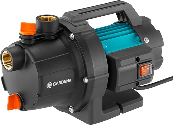 Gardena 3000/4 Basic garden pump: irrigation pump with flow rate of 3000 l/h, power 600 W, durable thanks to stainless steel shaft, possibility of connecting sprinklers (9010-47)