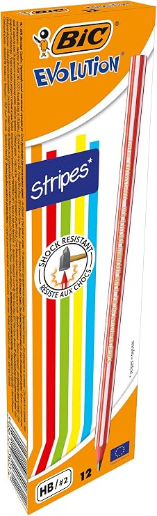 BIC EVOLUTION STRIPES GRAPHITE PENCIL UNIT (12 units)