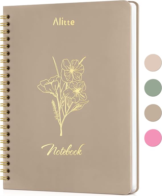 Alitte 8x6 Spiral Notebook - Use For Home, Office, College, School (Gray)