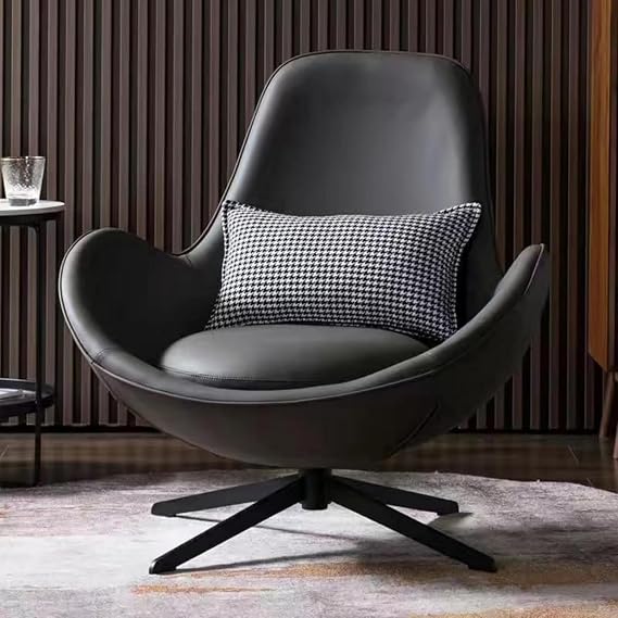 Sofa, 1 Seat, Sofa Chair, Swivel Type, Stylish, Living Sofa, Microfiber Leather, Living Room, Leisure Chair, Compact, Space Saving, Nordic Style, Modern Sofa, Sitting for Long Hours Without Fatigue, Home Theater, Study, Living Alone, Easy to Assemble Dark Gray