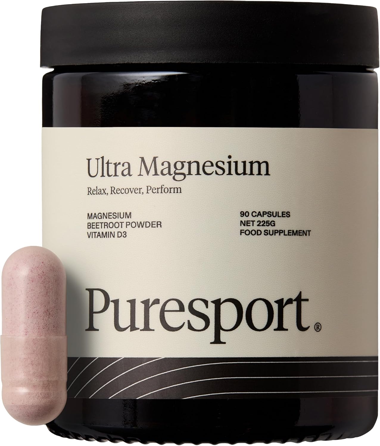 Puresport Ultra Magnesium 90 Capsules | Magnesium Glycinate 3-in-1 Complex | Supports Recovery & Sleep | Boosts Cardiovascular Health | Maintains Electrolyte & Endurance | Reduces Fatigue