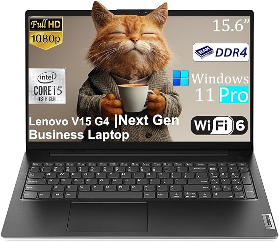 Lenovo V15 G4 Next Gen Business Laptop, 15.6″ FHD Anti-Glare Display