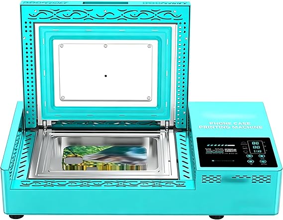 Phone Case Heat Press Machine, 3D Sublimation Vacuum Heat Press Machine, DIY Customize Phone Case Printer Machine with Molds & 20 Mobile Phone Cases