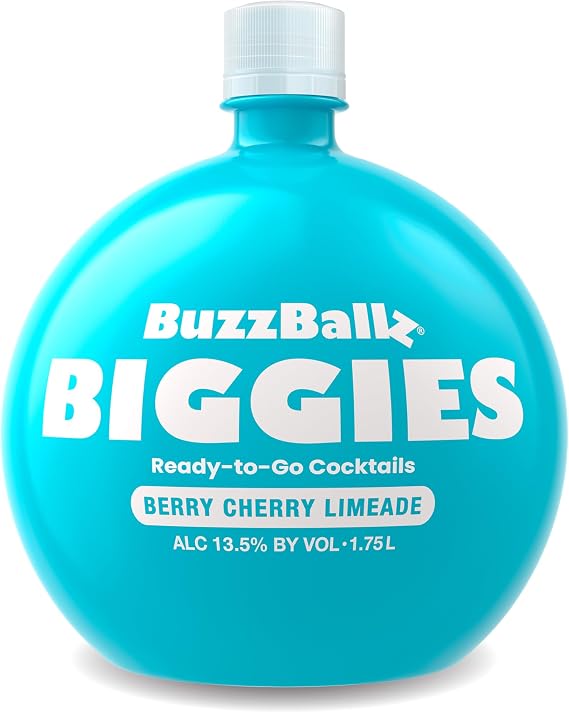 BuzzBallz Biggies Berry Cherry Limeade, Ready to Drink Cocktail, 1.75l