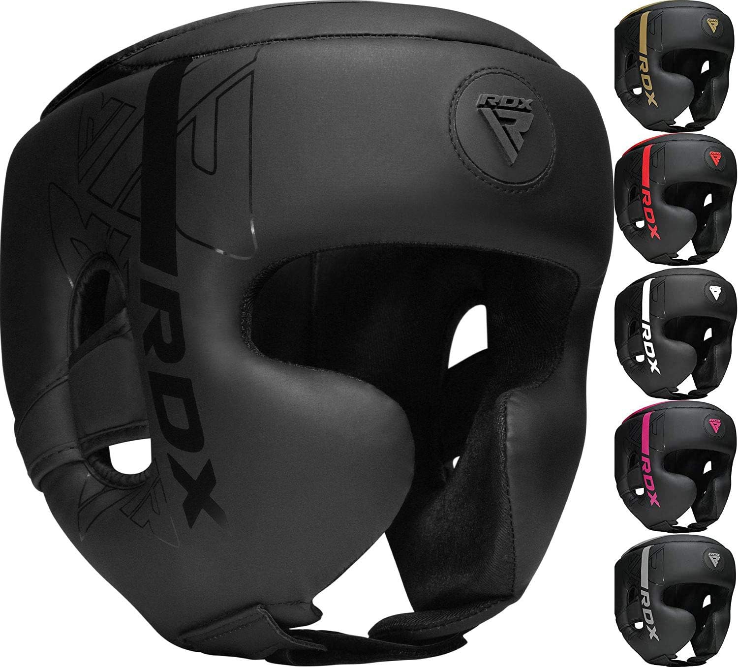RDX Headguard for Boxing, MMA Training, Adjustable Padded KARA Head Guard for Cheeks Forehead and Ear Protection, Adult & Kids Headgear Muay Thai Kickboxing Sparring Martial Arts Taekwondo Helmet