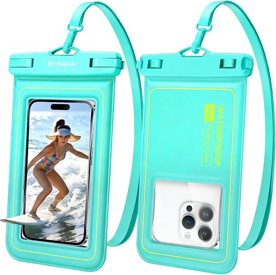 Rynapac Floating Waterproof Phone Pouch Up to 7", 2 Pack IP68 Dry Bag Case