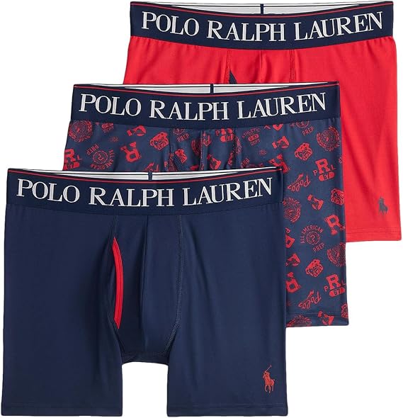 POLO RALPH LAUREN Men's 4d Flex Cooling Microfiber Boxer Brief 3-pack Boxer Briefs (pack of 1)