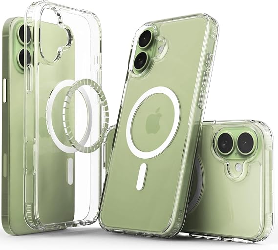 iPhone 17 Case, IDYStar Compatible MagSafe Crystal Clear Anti-Yellow Shockproof Heavy Duty Protective Slim Fit Phone Cover for iPhone 17 6.3 inch, Clear