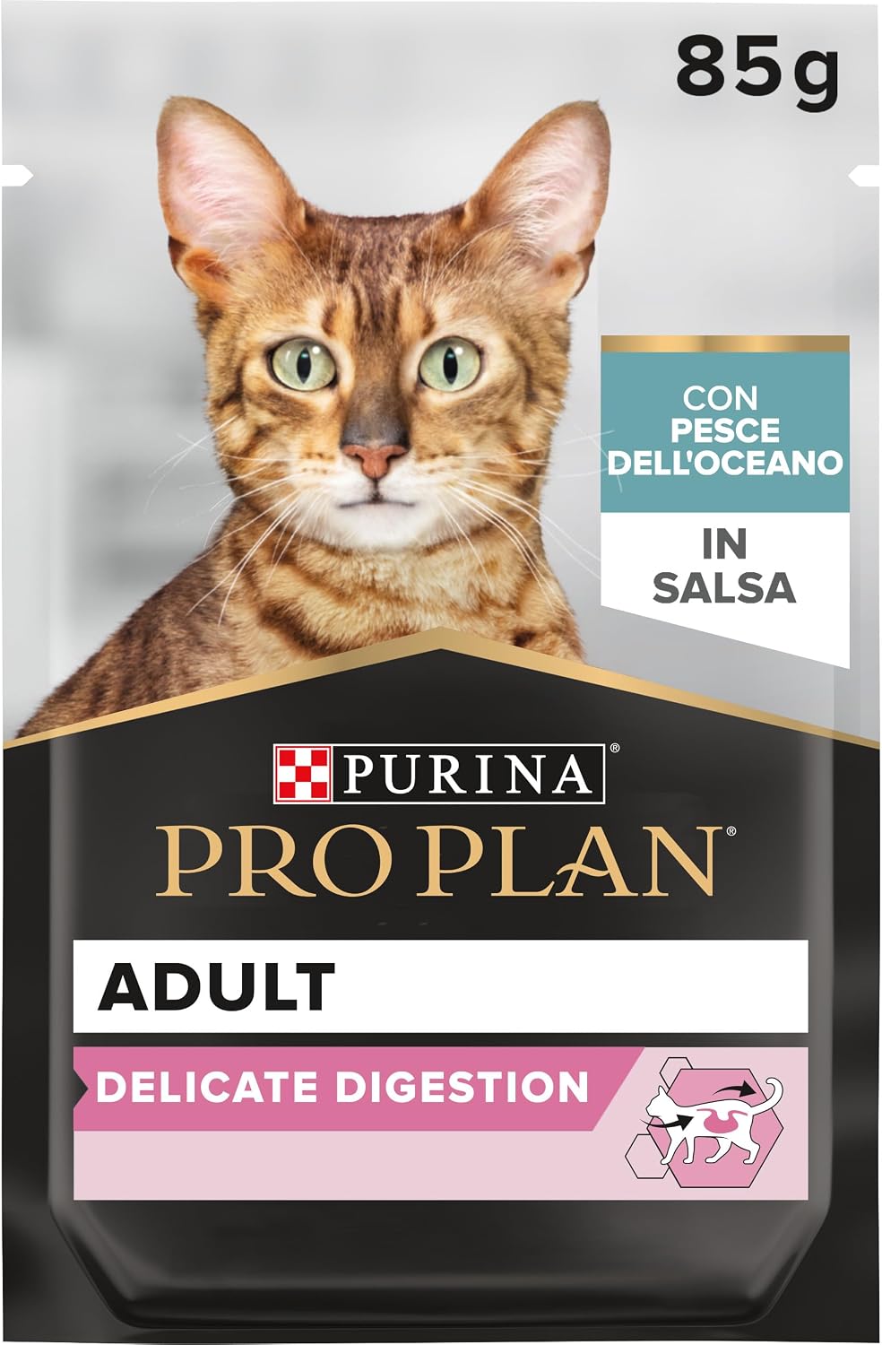 Purina Pro Plan Delicate Digestion Adult Cat Food with Ocean Fish in Sauce 85gr Pouch x 26 Pieces