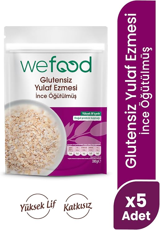Wefood İnce Öğütülmüş Glutensiz Yulaf Ezmesi 5'li