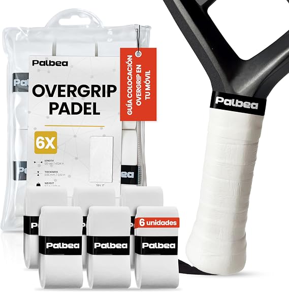 Palbea Grip Padel Extra Adherente. Overgrips Padel. Paquete de 3/6/12/22/60