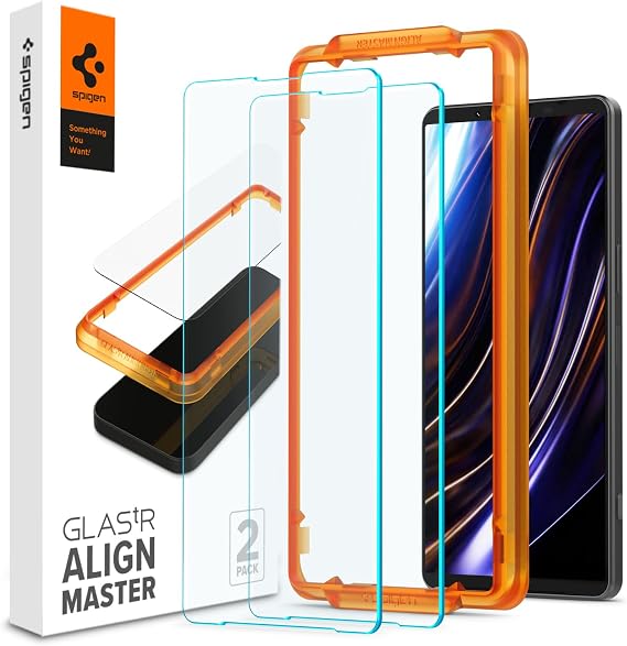 Spigen AlignMaster [2 Pack] Screen Protector for Xperia 1 VIII/VII/VI