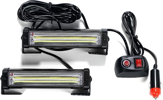 Strobe Light Car Emergency Flashing Lamp Warning Light Emergency Fluorescent Lamp with Remote Control Switch 12V LED Hazard Flash Light Bar White