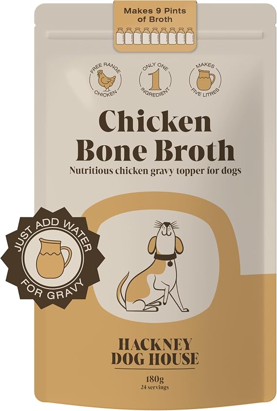 Chicken Bone Broth for Dogs & Cats | Makes 9 Pints | Hackney Dog House
