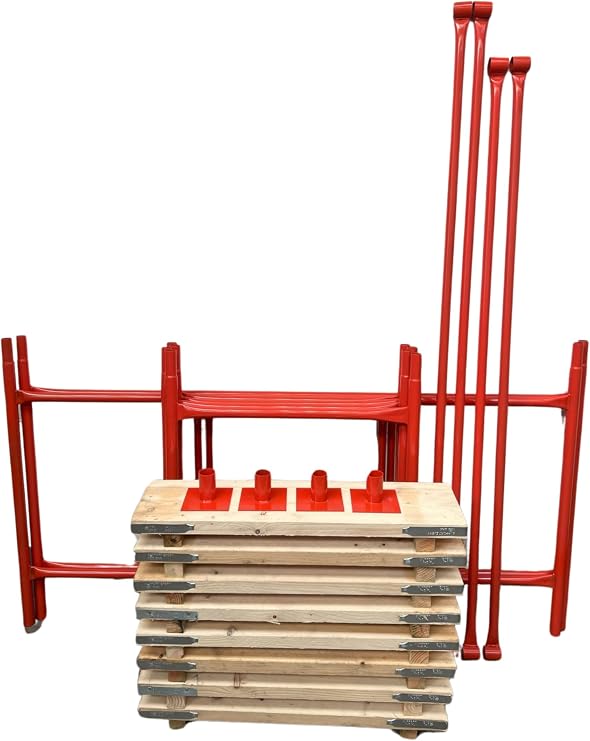 Scaffolding Tower with Scaffolding Boards 3.5 Meters (11'6") Working Height 6x2 Base Size. Steel & Polyester Powder Coated (PPC) High Quality Durable Finish.