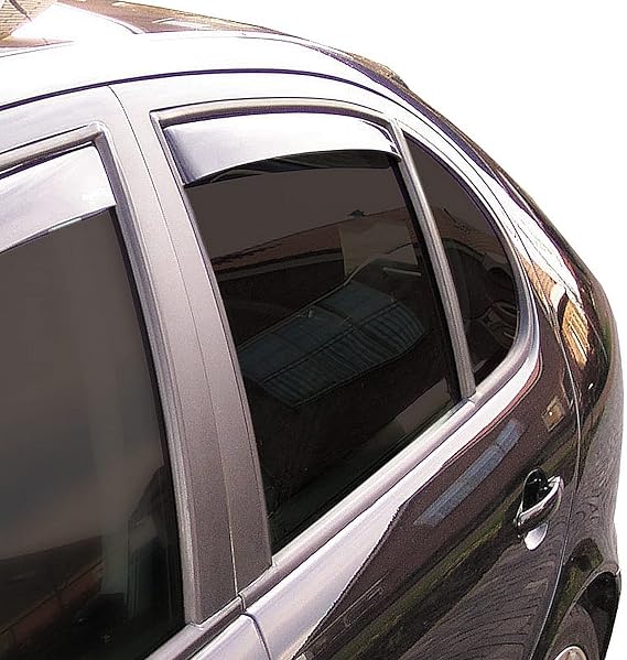 ClimAir Window Visors Master Dark (rear) compatible with Volkswagen Tiguan 5 doors 2016-2024, Black