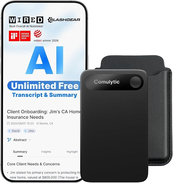 Comulytic Note Pro AI Voice Recorder, Unlimited Transcription & Summary