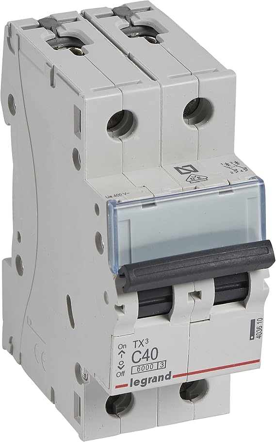 LEGRAND Inter Auto Thermal Magneto 2P, 40A, C Curve 6 kA, 2 m, TX3, 403610