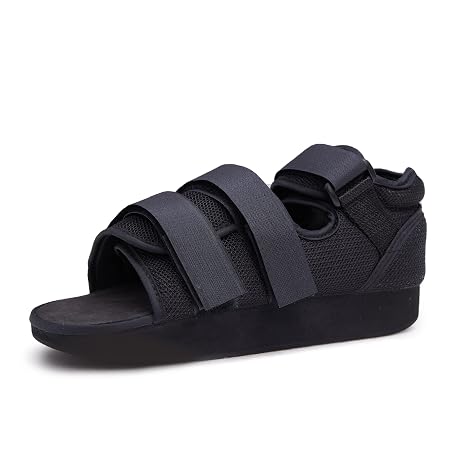 Post op Shoe for Broken Toe Medical Walking shoe Cast Foot Brace for Foot Surgery Operation Fracture or Ulcer (Small for flat sole)