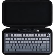 Hard Protective Case Compatible with AULA F75 / F75 Pro / F75 MAX Mechanical Keyboard for Gaming (Black)