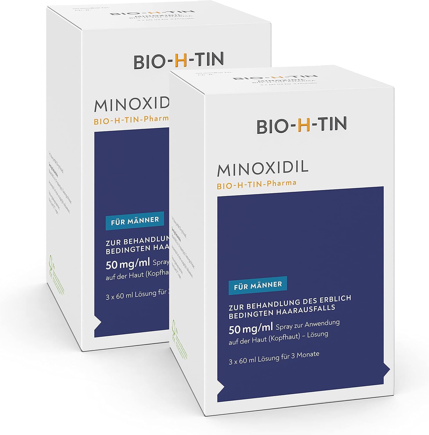 Minoxidil BIO-H-TIN for men against hereditary hair loss 6-month pack with 50mg  ml 2x 3x60ml