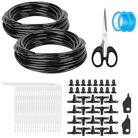 2X10M Drip Irrigation System Kit 4/7MM Water Irrigation System for Garden
