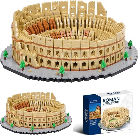 Roman Colosseum Building Blocks Set, 5594 PCS Architecture Model Building Kit, MOC Modular House Mini Construction Brick Toys Gifts for Adults