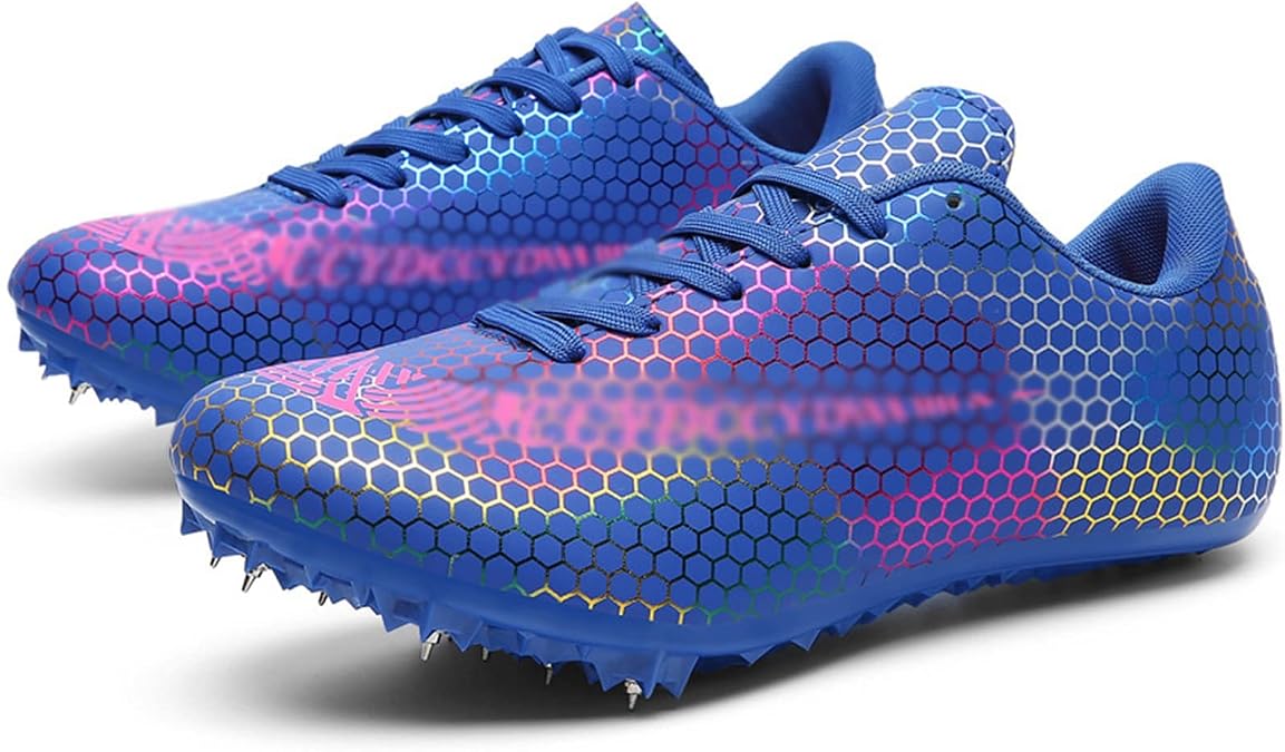 Track and Field Shoes for Men Women Kids Boys Girls 8 Spikes 100-400 Meter Running Racing Shoes Professional Sprint Sport Sneakers Track Spikes Distance Running Shoes