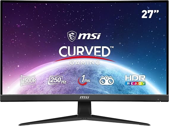MSI G27C4X 27" 1ms 250Hz FreeSync Premium HDR Ready VA 1500R Curved Full HD Gaming (Oyuncu) Monitör