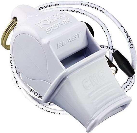 Fox40 Sonik CMG Safety neon gelb Trillerpfeife+ Break-Away Sicherheits-Pfeifenschnur gelb