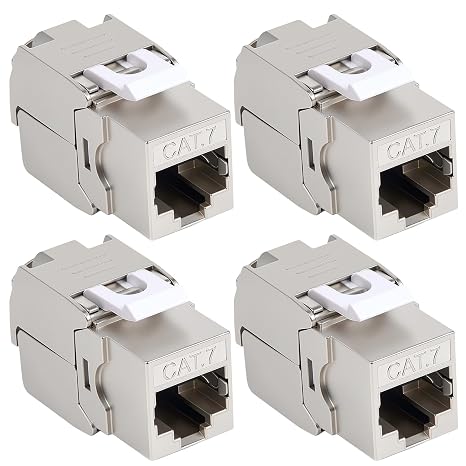 4pcs RJ45 Cat7 Cat6A Cat6 Keystone Jack Module for LAN Cable