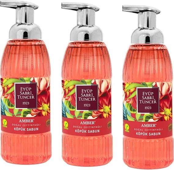 Eyüp Sabri Tuncer Zeytinyağlı Amber Köpük Sabun 500 ML x 3