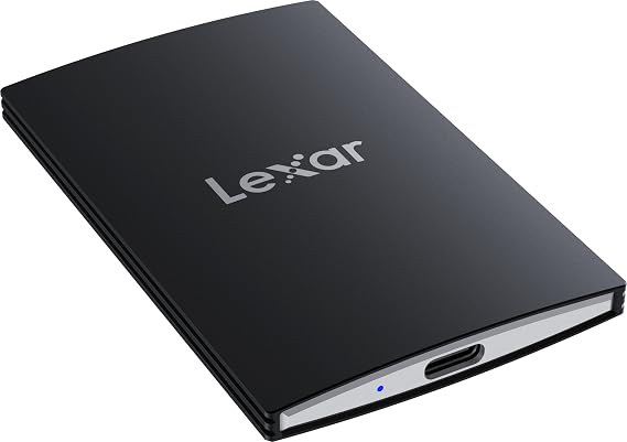 Lexar SL500 Portable Solid State Drive 4TB Up to 2000MB/s Read Compatible with Type C Laptops, iPhone 15, Smartphones, Tablets, PS5, Xbox, USB 3.2 Gen 2x2, Slim and Lightweight, SSD | Compatible w/ Type-C Laptops, iPhone 15/16, Smartphones, Tablets, PS5, Xbox, Lightweight, Apple Pro Res, LSL500X004T-RNBNU