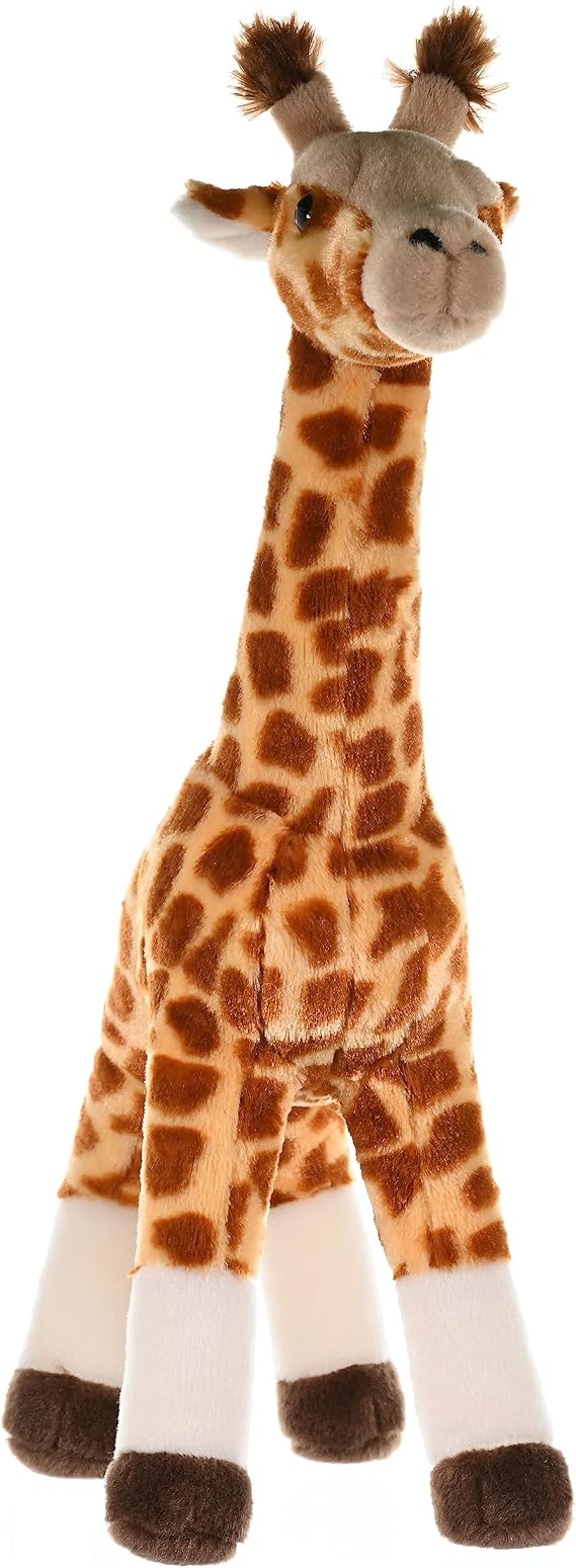 Wild Republic Standing Giraffe Plush Soft Toy, Cuddlekins Cuddly Toys, Gifts for Kids, Brown, White, Black, 43 cm