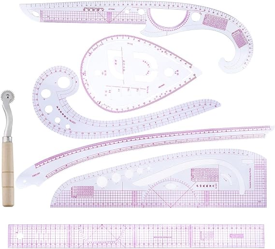 Sewing Ruler Set Pattern Making Clear Guide