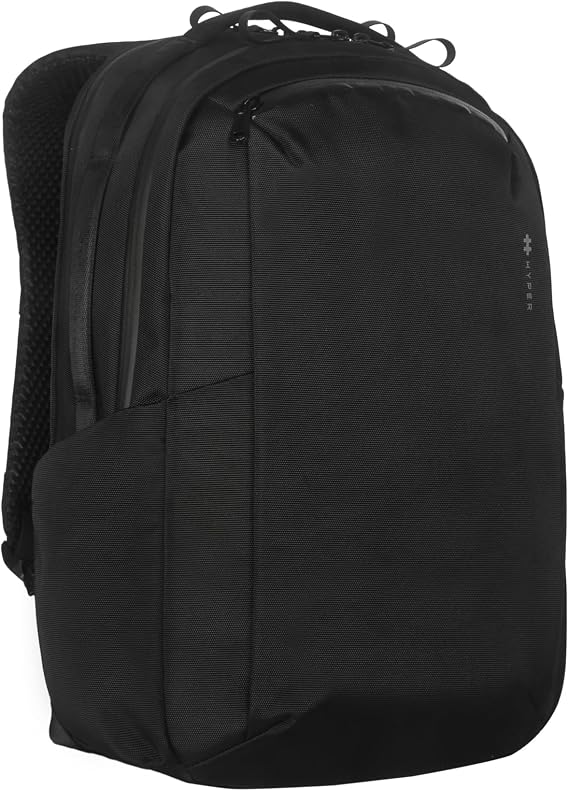 HyperPack 22L Slim Laptop Backpack — 1200D PET Abrasion & Water Resistant Backpack — Anti Theft Backpack w/Charging System, Tracker Pocket, Triple Padded Back (Fits up to 16” Laptop)