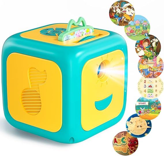 Story Projector for Kids with Music & Night Light – Storybook Dream Machine with 5 Stories, Soothing Lullabies, Educational Gift Toy for Girls & Boys Ages 3+