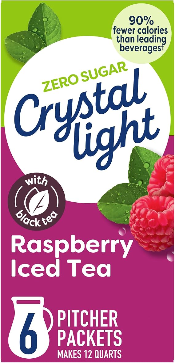 Crystal Light Raspberry Iced Tea 12 Quart Drink Mix 45g