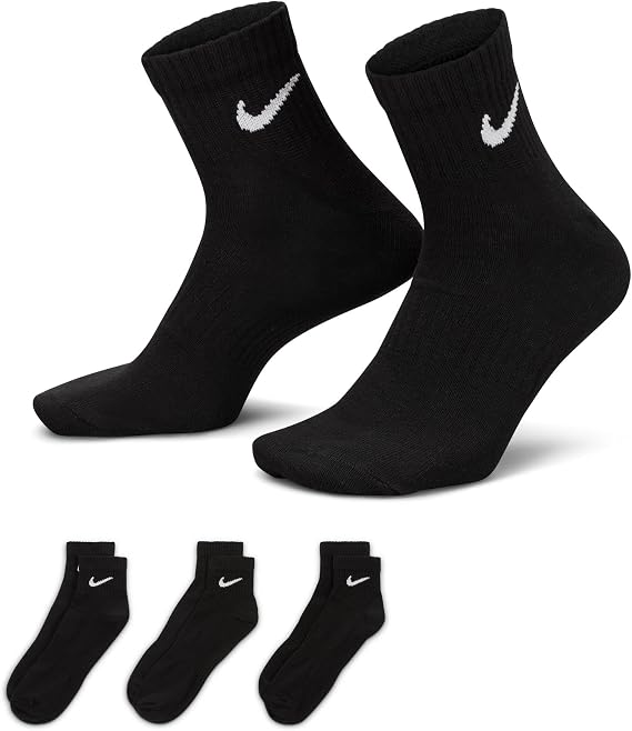 NIKE U Nk Everyday Ltwt Ankle 3pr Unisex Adult Socks (Pack of 3)