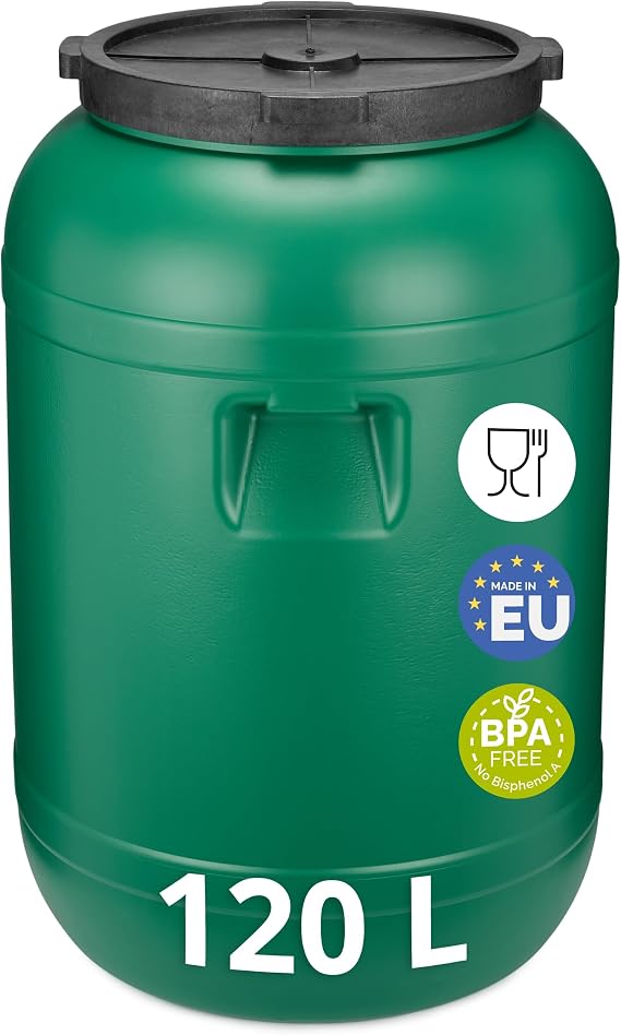 Garronda 120 L Round Wide-neck barrel Feeding barrel Water tank Green GD-0142
