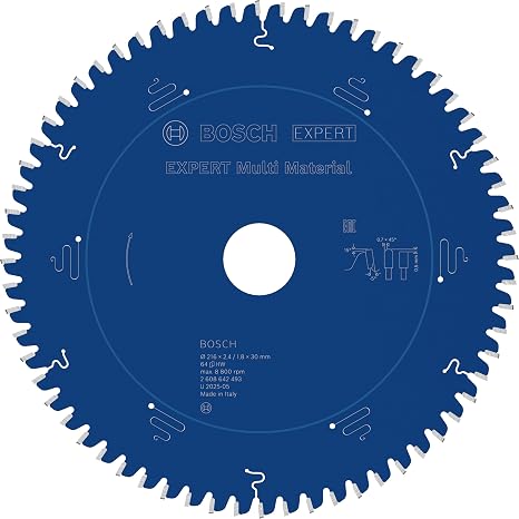 Bosch Professional Accessories 2608642493 Expert daire testere bıçağı, Multi 216 x 30 x 2,4 mm Z64T