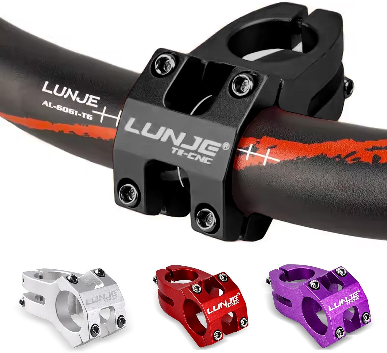 Mountain bike stem - durable lightweight alloy bike stem, The stem is suitable for most bicycles, road bikes, mountain bikes, BMX bikes, fixed gears, and other bicycles Black