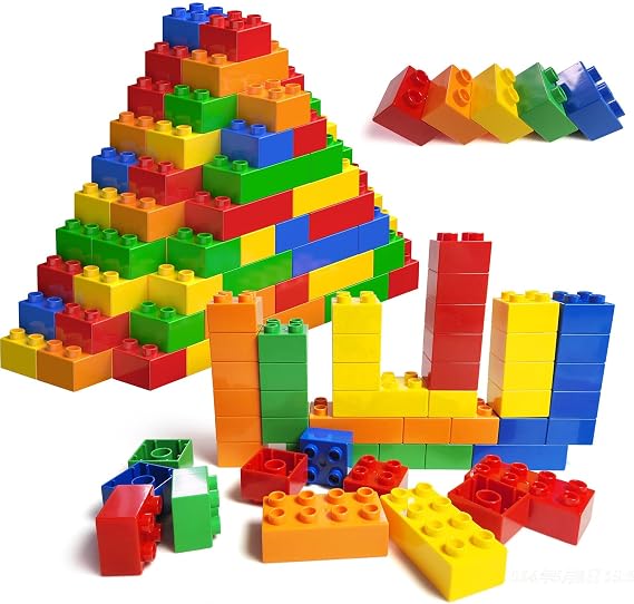 Cabeeskii Large Building Blocks, 60PCS Big Building Bricks Sets for Age 3-5, Compatible with Duplo Building Blocks Ideal Toy for Toddlers from 3 Years
