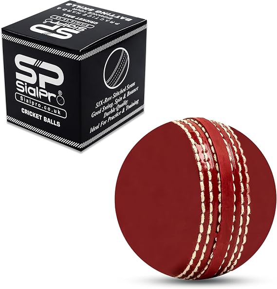 Soft Cricket Rubber Ball Set Indoor/Outdoor for Youth Adult Training, Coaching, Practice Excellent Bounce with Durable Traditional Seams Stitched