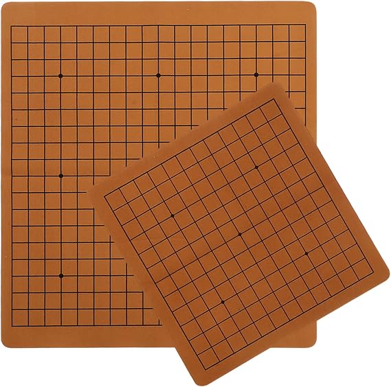 2pcs Portable Go Chessboard Leather Folding Board for Children
