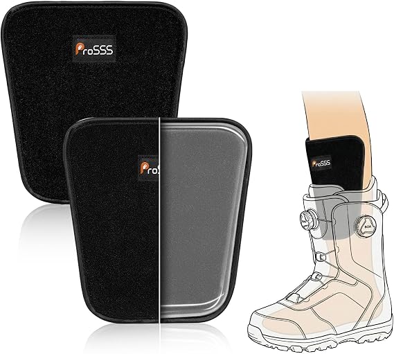 Snowboard Shin Pads – GEL Shin Guards for Ski Boot Liner – Shock-Absorbing Fixed Size Shin Protectors – Anti Shin Bang Ski Pads – 2 Pcs Adults (5.91" x 6.3")
