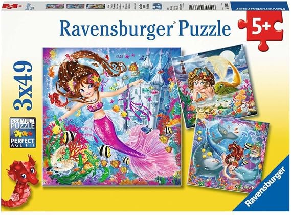 Ravensburger 3x49 Parça Yapboz WD Mermaid